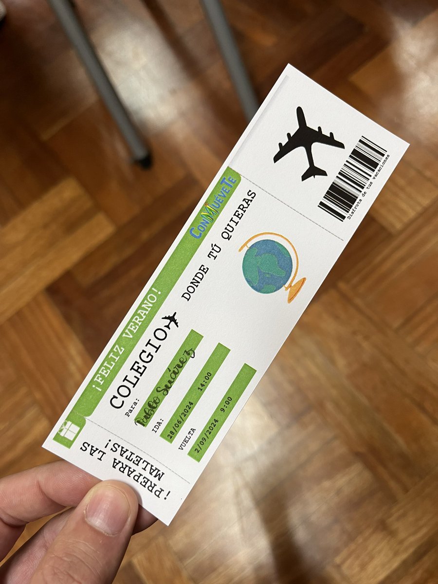 Pablo Suárez Fernández (@fet_ov_pablo_) on Twitter photo Ahora sí que sí nos vamos de vacaciones <a href="/FET_Oviedo/">Colegio Santa Teresa de Jesús - Oviedo - FET</a>
¡Nos vemos en septiembre!🥳✈️ Ahora sí que sí nos vamos de vacaciones <a href="/FET_Oviedo/">Colegio Santa Teresa de Jesús - Oviedo - FET</a>
¡Nos vemos en septiembre!🥳✈️