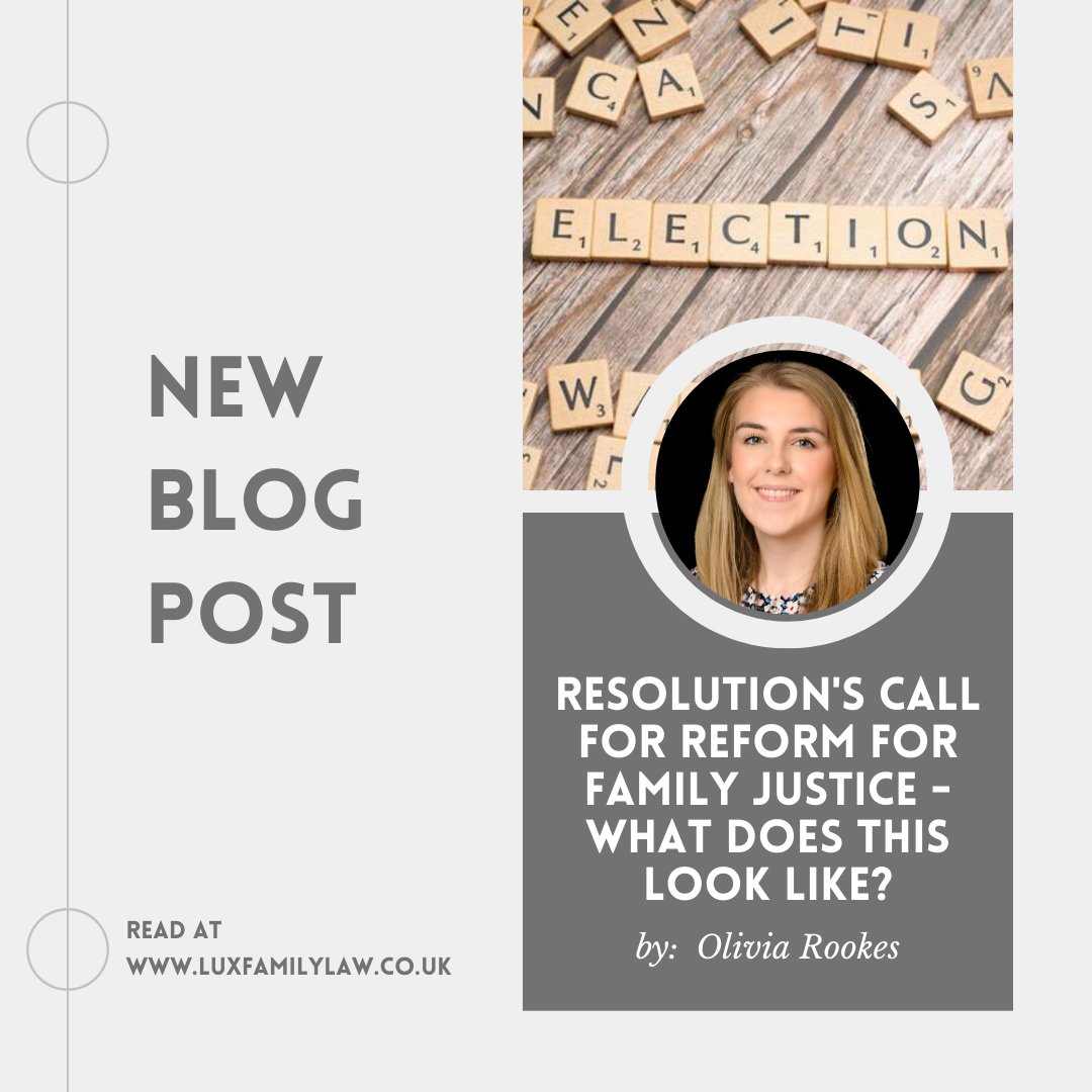 In view of the upcoming #generalelection our trainee solicitor, Olivia Rookes, has penned an insightful blog post on Resolution’s Vision for Family Justice. 📖✨ 

🔗 Read Olivia’s article here: luxfamilylaw.co.uk/family-justice/

#LuxFamilyLaw #FamilyJustice #LegalInsights