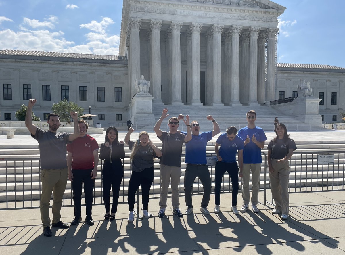 NCLAlegal's tweet photo. NCLA’s fishermen clients have landed the biggest catch of their lives by persuading the U.S. Supreme Court to take its thumb off the scale when ordinary Americans are contesting unlawful government regulations. 

When NCLA was founded less than seven years ago, taking down Chevron deference was priority number one, because agencies have used it so often to violate people’s civil liberties.

We celebrate today!