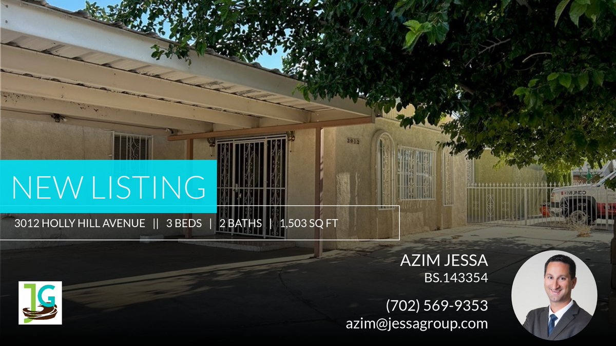 📍 New Listing 📍 Take a look at this fantastic new property that just hit the market located at 3012 Holly Hill Avenue in Las Vegas. Reach out here or at (702) 569-9353 for more information

License# BS.143354 homeforsale.at/3012_HOLLY_HIL…