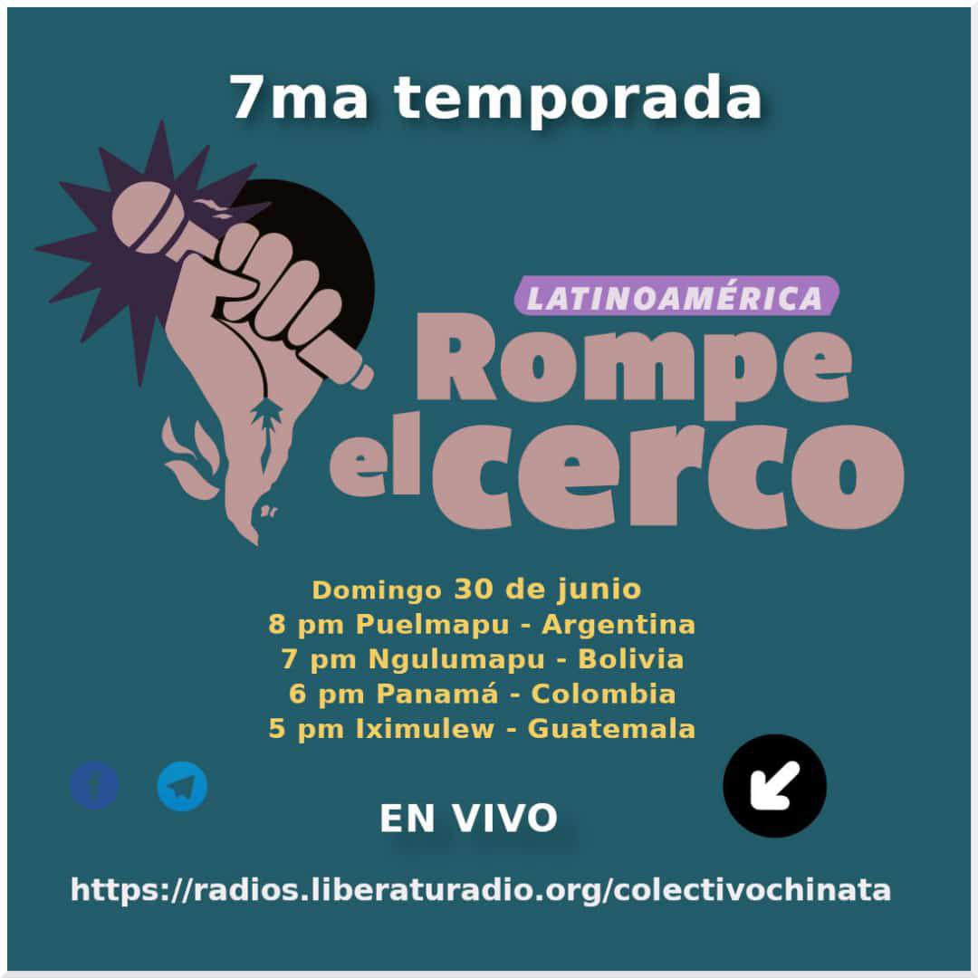 #Domingo

4° emisión - 7# temporada

Noticias de #Mexico #wallmapu #argentina #iximulew  #Bolivia

📣 En VIVO! 🍀

💥 Nos escuchamos: bit.ly/3vvITiu  y radiokurruf.org 

5 PM Guatemala 
6 PM Colombia - Panamá
7 PM ngulumapu - Bolivia
8 PM puelmapu - Argentina