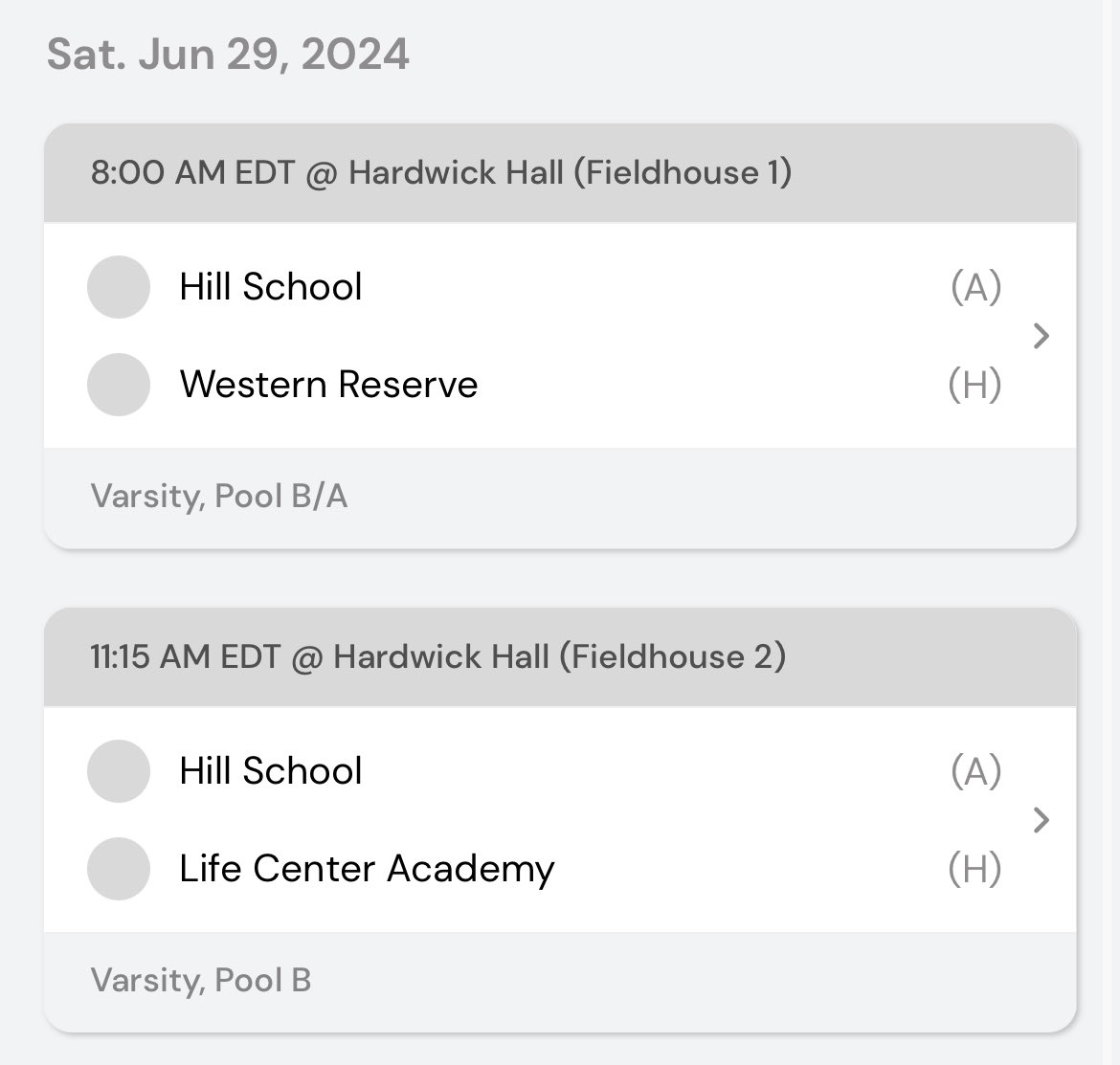 ABrndjar14's tweet image. Schedule for Mid-Atlantic Independent Team Camp at Blair Academy: