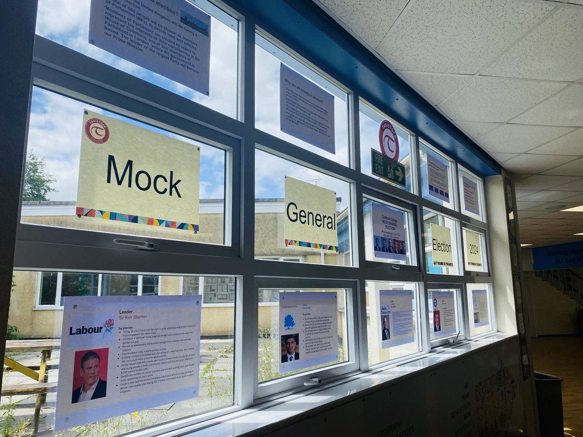 CollegeTavi's tweet photo. Young people at Tavistock College investing in democracy and the importance of voting on their futures. #generalelection24 @DartmoorMAT https://t.co/qIsbY05ZkP