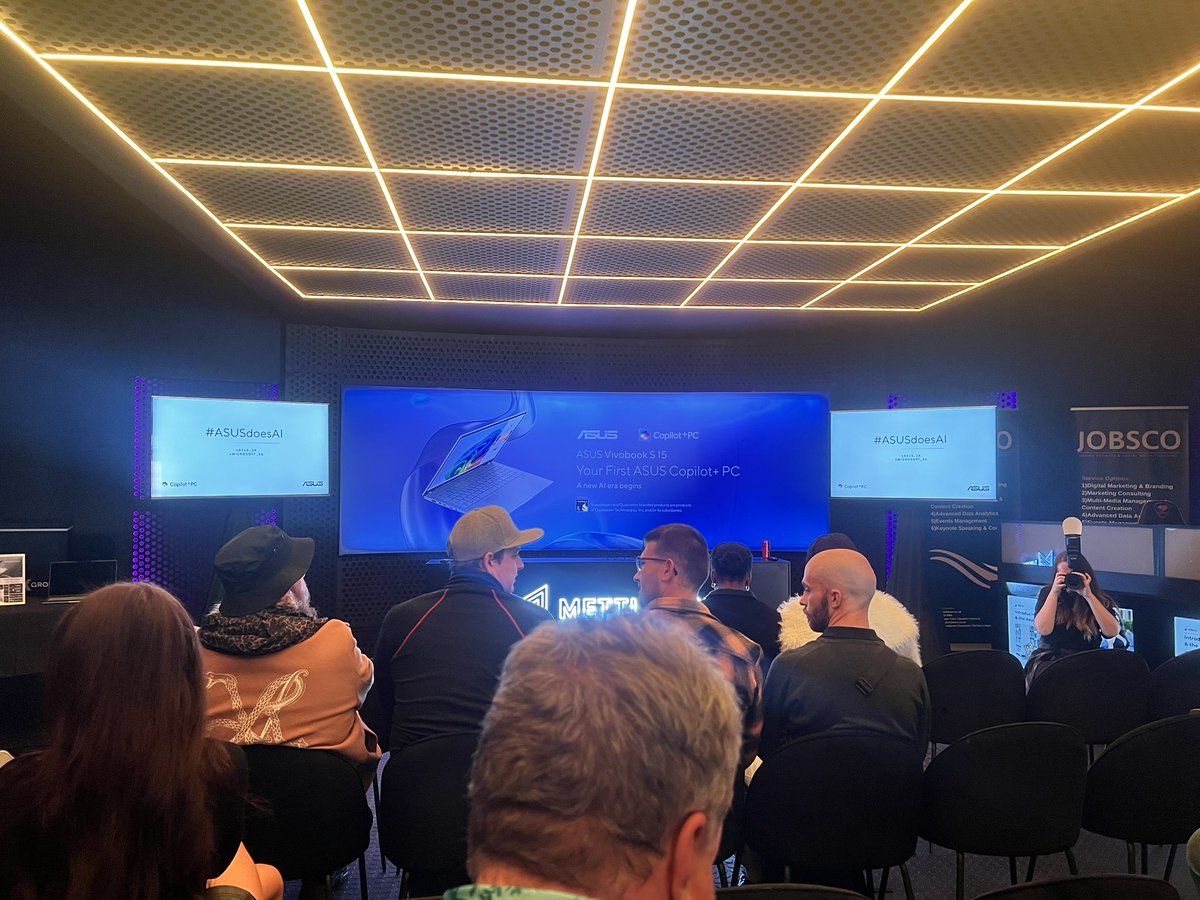 Awesome presentation by <a href="/ASUS_za/">ASUS_za</a> on their new #VivobookS15 that incorporates <a href="/MicrosoftSA/">Microsoft SA</a>’s #Copilot. 

Great talk by <a href="/wingnuts123/">Dr. Craig Wing</a> about how #ai is not meant to replace us, but rather how we can harness it to be better at what we do 🤖

#ASUSdoesAI