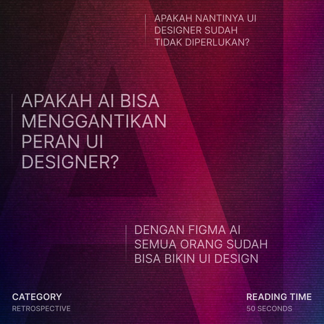 dwinawan_'s tweet image. #FigmaAI 
--------------
- Jangan terlalu takut. Karena bisa mengalihkan perhatian dan malah jadi tidak produktif.

- Asumsi saya, tidak semua pemilik usaha memiliki waktu untuk mengulik tools design. Tetap upload portfolio terbaikmu, siapa tahu berjodoh dengan mereka.