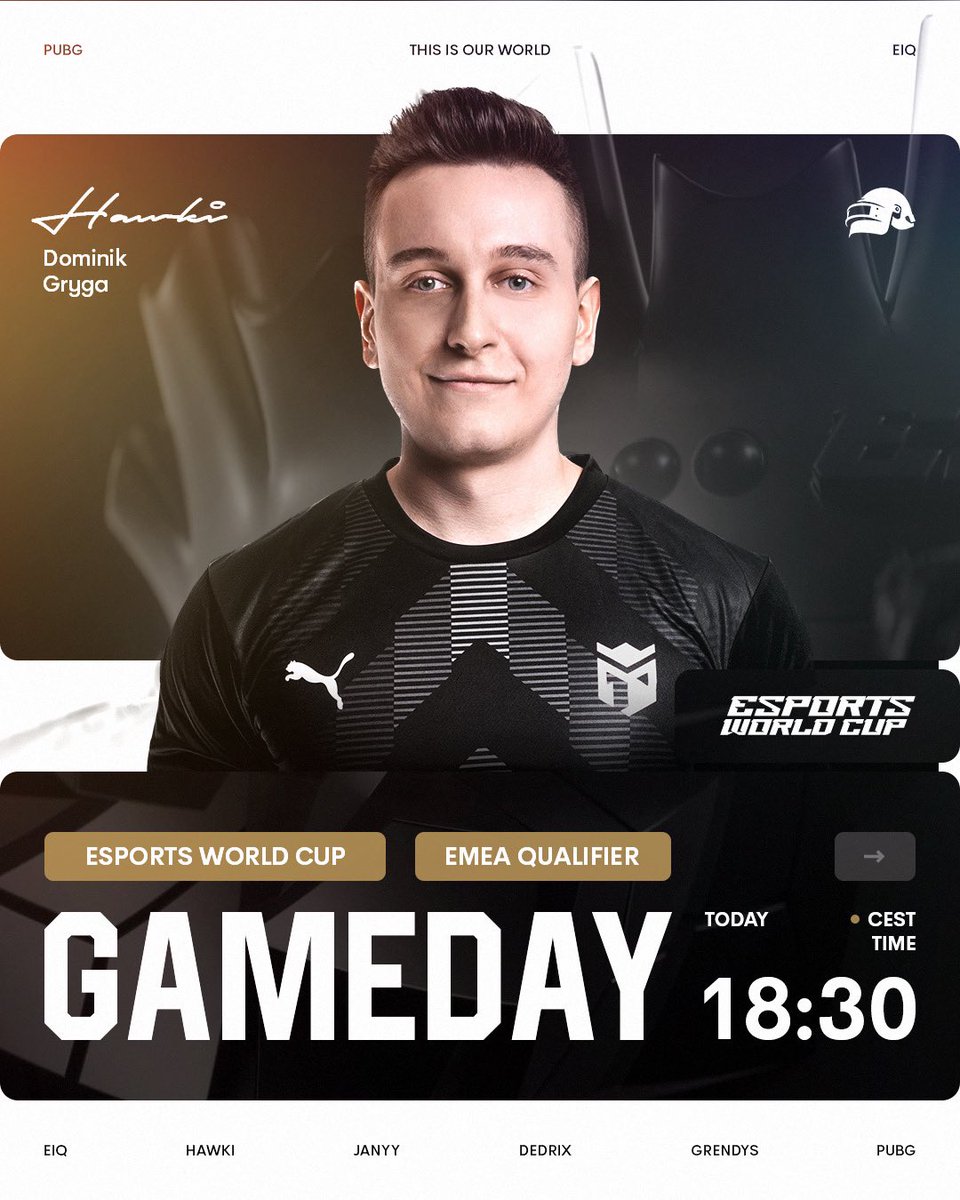 Back in PUBG action! 
🔥 Dyvajn will cast our POV 
👉 twitch.tv/dyvajn - 18:30 CEST