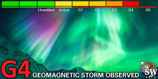 Severe G4 geomagnetic storm (Kp8)
Threshold Reached: 14:15 UTC
Follow live on spaceweather.live/l/kp