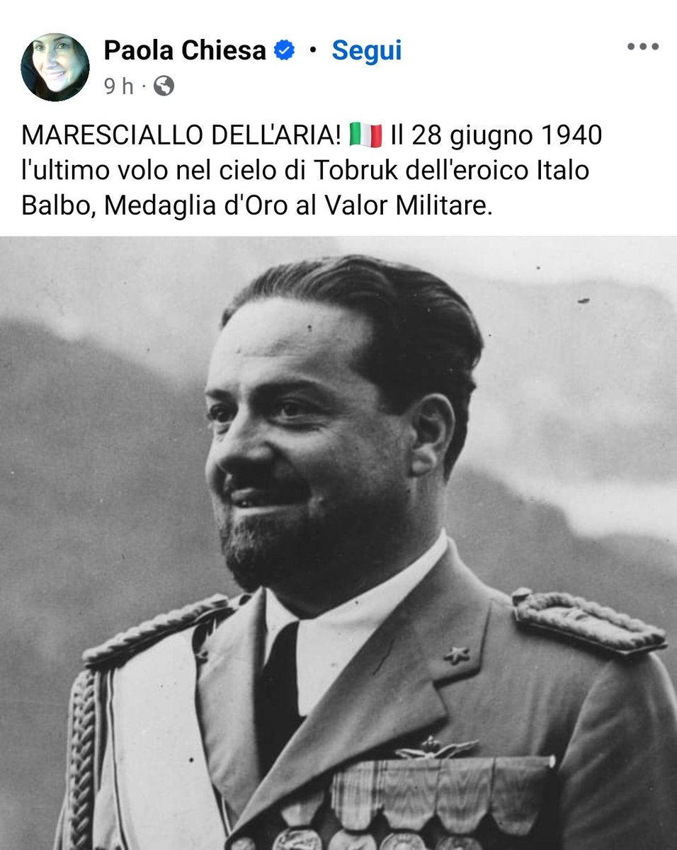 AlekosPrete's tweet photo. La deputata di Fratelli d'Italia omaggia il gerarca fascista Italo Balbo. Fondatore del fascismo ferrarese, quadrumviro della marcia su Roma a capo di violente spedizioni squadriste. Nel 1938 venne ricevuto al Berghof, dimora privata di Hitler in Baviera. #matrice https://t.co/EgoGr76NKs
