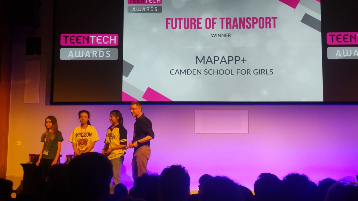 TeenTech (@teentechevent) on Twitter photo The winner of our Future of Transport category is MapApp+ from Jessica, Yixuan and Zikun from <a href="/CSG1871/">Camden School for Girls</a>! Awesome job! With an honourable mention to Tubular Energy too! The winner of our Future of Transport category is MapApp+ from Jessica, Yixuan and Zikun from <a href="/CSG1871/">Camden School for Girls</a>! Awesome job! With an honourable mention to Tubular Energy too!