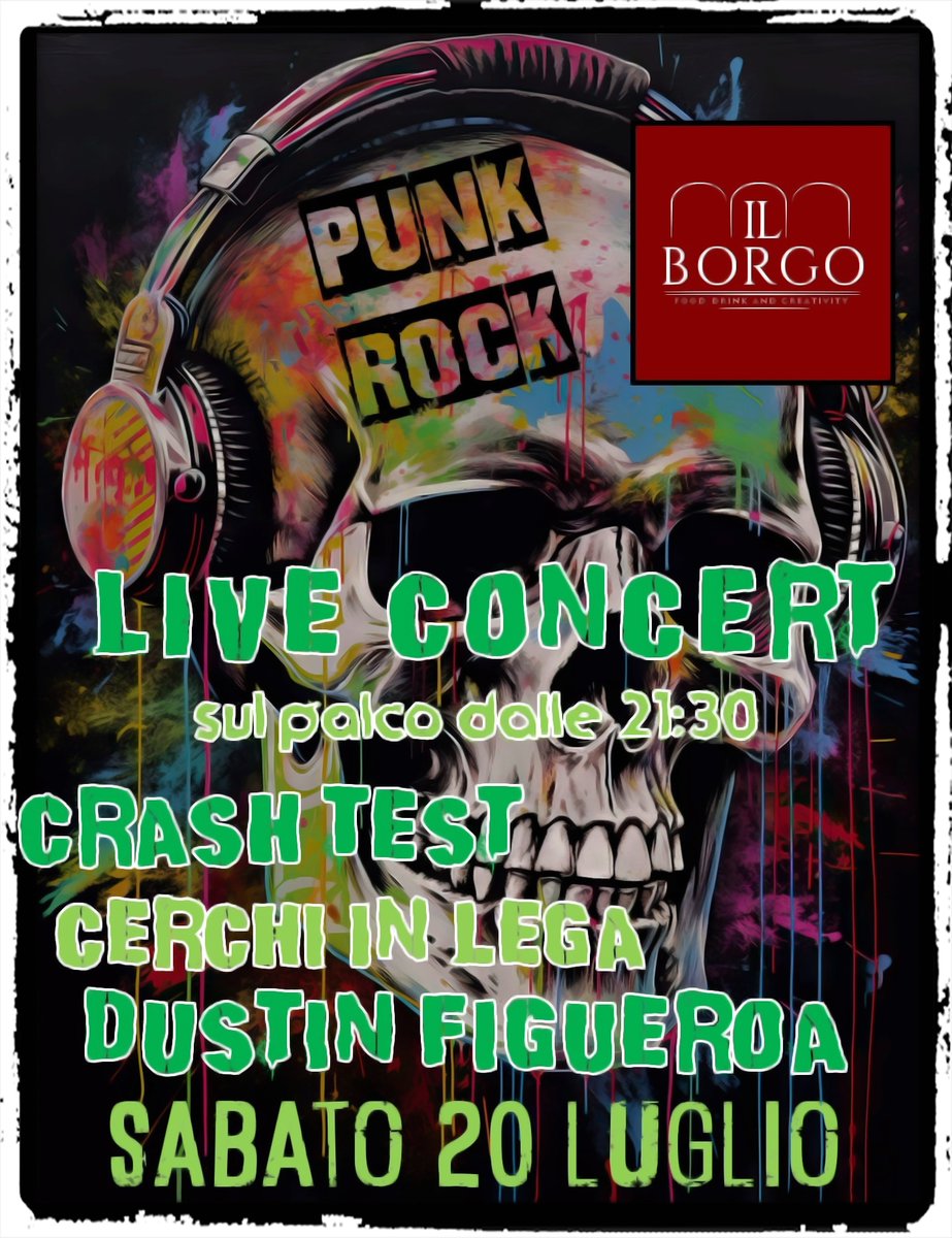 Preparati a saltare come non hai mai fatto prima...le band che ti faranno venire voglia di cantare a squarciagola, anche se non sai le canzoni...un’esperienza che ti farà sentire giovane, anche se non lo sei più...sabato 20 luglio al <a href="/il/">il</a> borgo Montevello (Vi)
#punk #punkitaliano