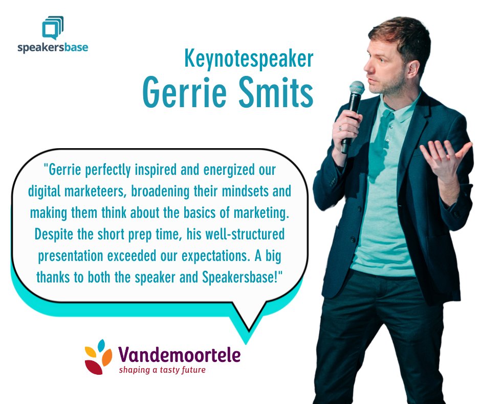 Kudoos to Gerrie Smits!
We needn't add much. The quote says it all!
Also interested in one of his keynotes? Check them out on speakersbase.com/speakers/gerri…
#customersatisfaction