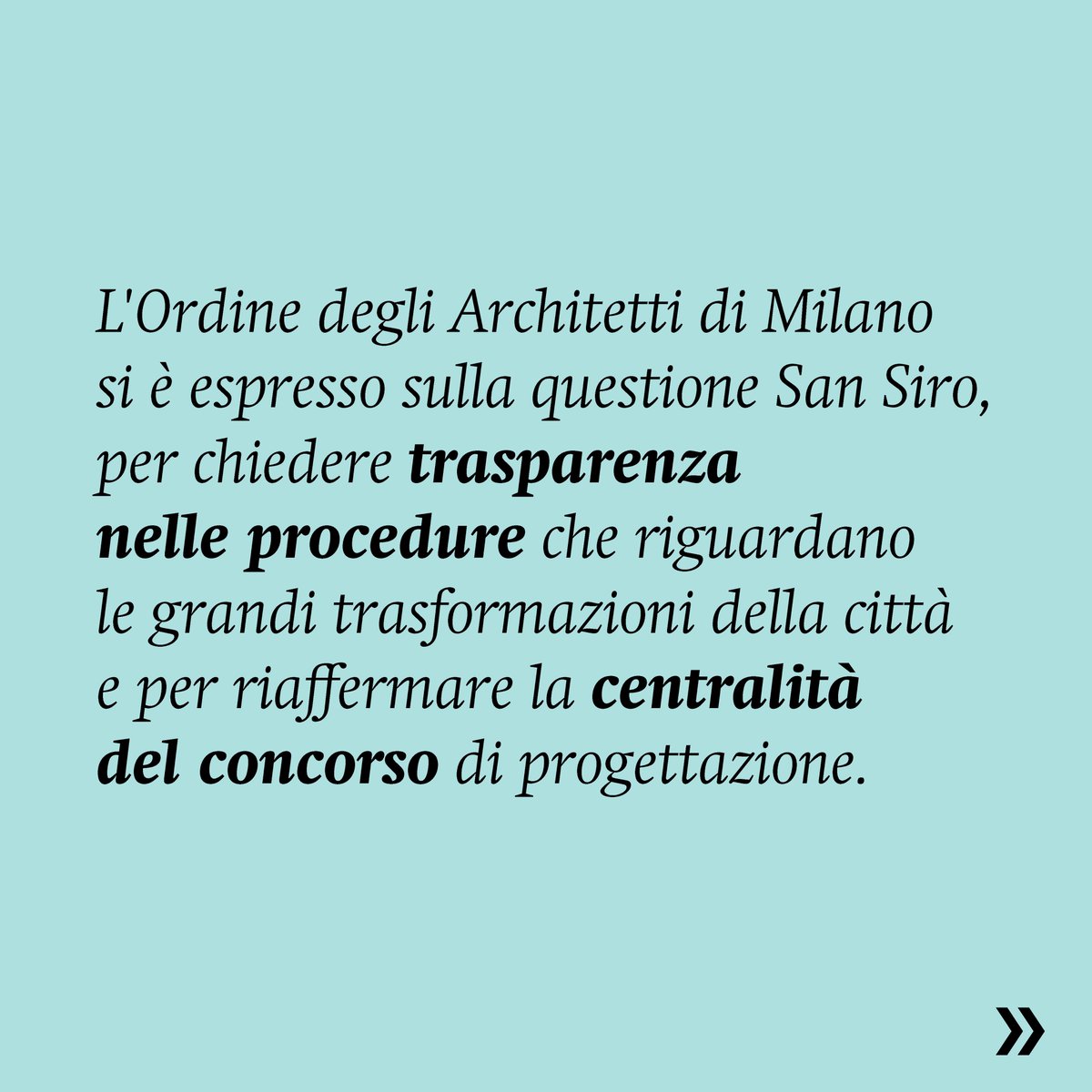 L’Ordine degli #Architetti della Provincia di #Milano chiede chiarezza sul nuovo progetto dello stadio #SanSiro, rivendicando #trasparenza sulle procedure e centralità del #concorso. Sui quotidiani l’intervento del presidente Federico Aldini.