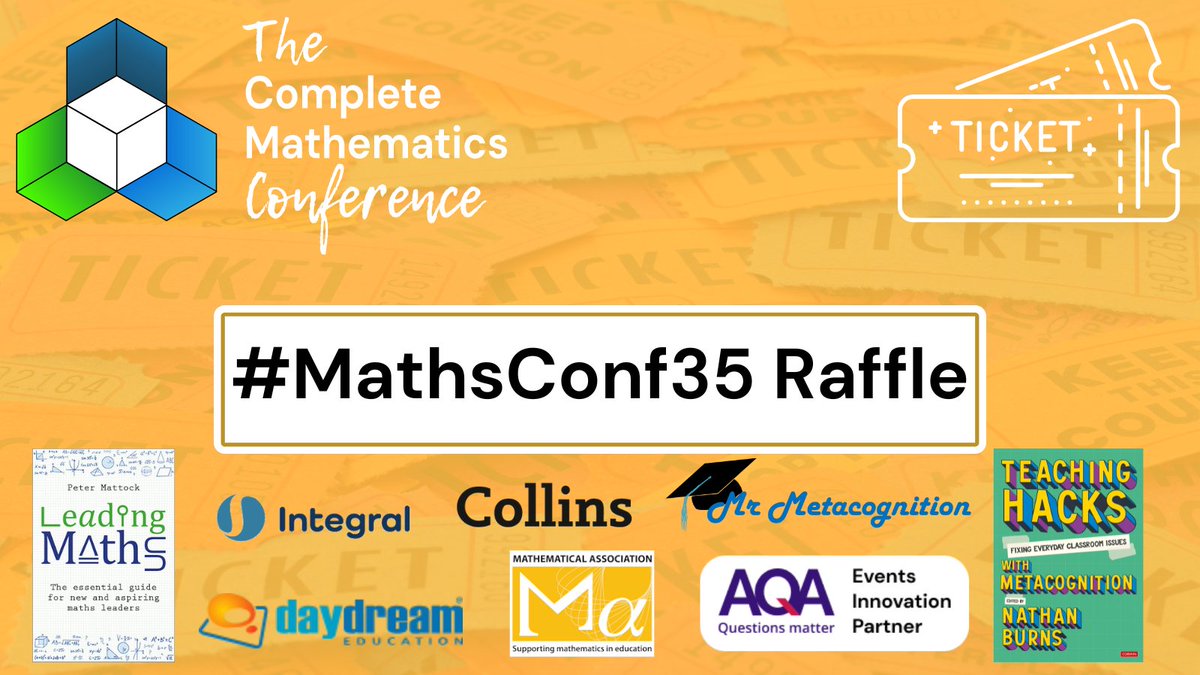 Thanks to our #MathsConf35 charity raffle sponsors - we raised over £1200 between TuckShop and raffle ticket sales!   If your company is interested in exhibiting at future MathsConfs, then get in touch 📧