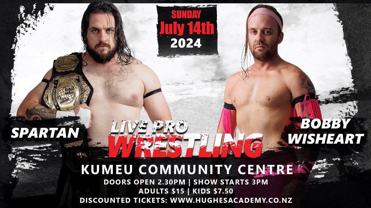 Hughes Academy (@hughesacademy) on Twitter photo The main event for our July 14th show will see champion <a href="/SpartanSamBlack/">Spartan ⚔️</a> take on Bobby Wisheart The main event for our July 14th show will see champion <a href="/SpartanSamBlack/">Spartan ⚔️</a> take on Bobby Wisheart