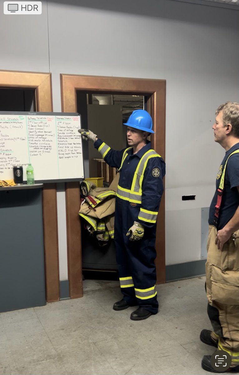 Regina_Fire's tweet photo. High-rise firefighter training continues and is led by Training Captain Lee Baillargeon and our NFPA 1001 Platoon Support Specialists. Thanks to Lee and the 1001 team for ensuring our firefighters are well trained and prepared for any fire emergencies within the city. #YQR https://t.co/N18vCv1PsX