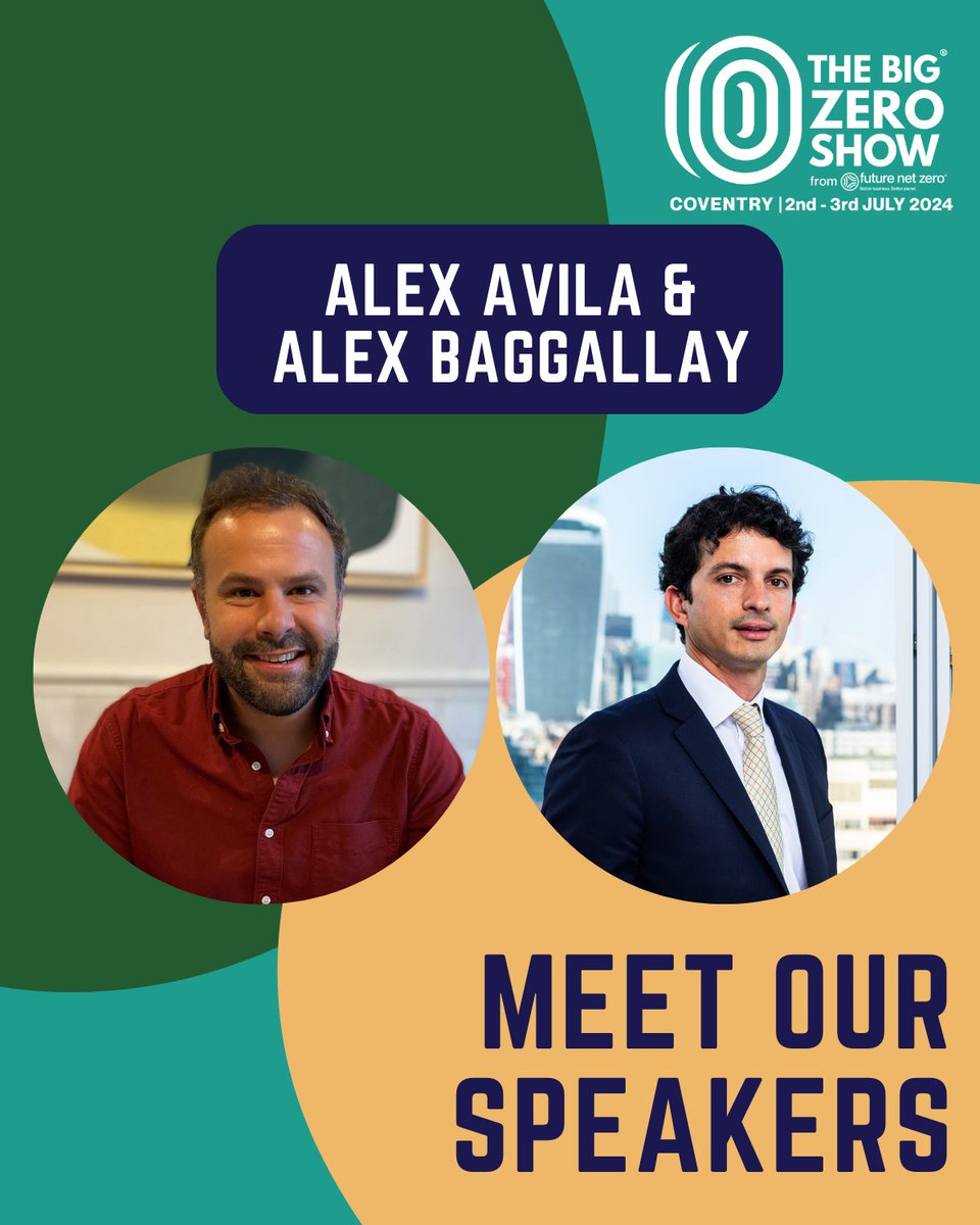 futureNetZero's tweet photo. Meet #BigZeroShow speakers: Alex Avila and Alex Baggallay!
Join this session to learn more about Emissions Intelligence.
Register now: https://t.co/CQaOPC4IUH
@Mitie @Salesforce
#climatesolutions #climatection #sustainability #netzero #sustainablefuture #energytransition https://t.co/BXBmNXlHHI