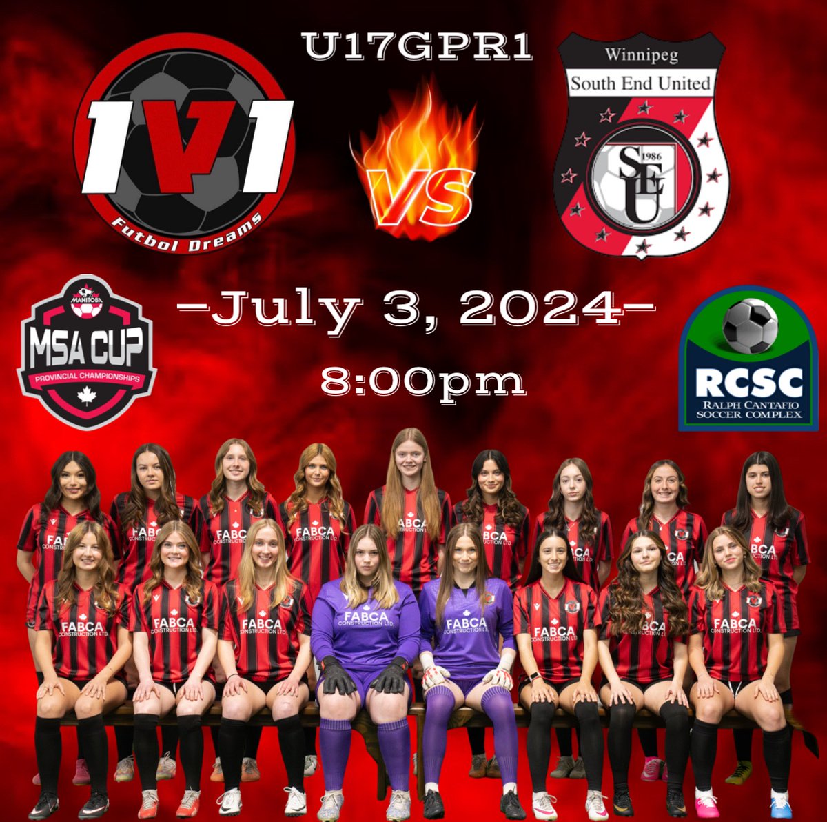 1v1futboldreams's tweet photo. 👀ahead  #MSACup

⚽️⚽️⚽️⚽️

🗓️ July 3, 2024 (U17G)
🆚 WSEU
🏟️ RCSC 
⏰ 8:00pm

🗓️July 3, 2024 (U17B)
🆚BVSC
🏟️ RCSC 
⏰ 10:00pm

🗓️ July 6, 2024 (U15G)
🆚 BVSC
🏟️ RCSC 
⏰ 10:00am

🗓️July 6, 2024 (U15B)
🆚 AKSA
🏟️ RCSC 
⏰ 12:00pm

#winnipeg #manitoba #soccer #daretodream https://t.co/5XLPLjXIOs