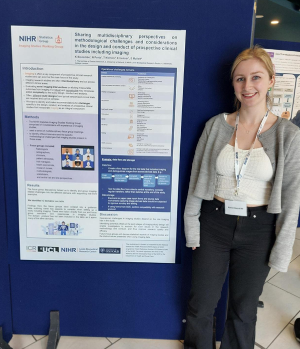 ICR_CTSU's tweet photo. Last week, our #MedicalStatistician @BiscombeKatie attended the @NIHRStatistics Conference to presented her poster and rapid-fire talk on methodological challenges in running clinical studies. She also co-ran a breakout session with Liz Hensor from Leeds and Sue Mallett from UCL. https://t.co/Ny4leupZ4f