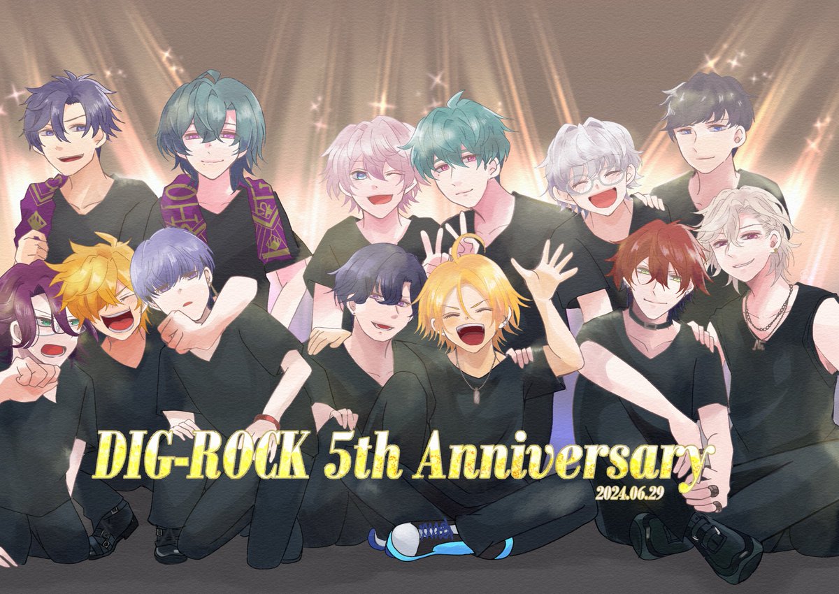 litfatle's tweet photo. DIG-ROCK 5周年おめでとうございます！！🎤
いつも最高の音楽と熱いドラマを届けて下さって本当にありがとうございます！！こんなにも目が離せないバンドマン達に出会えて毎日幸せです！これからもインクロ、ルビレ、ハウロ、どのバンドの音楽も大好きです！！🐥🐆🐶
#ディグロ五周年 https://t.co/TUvqNfJyky