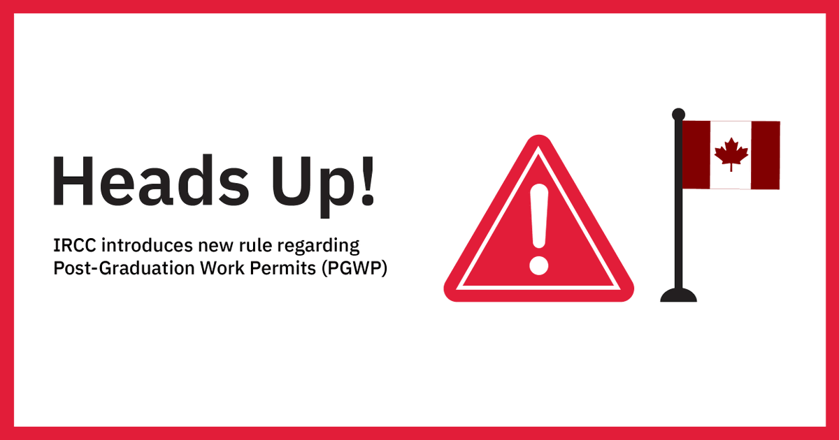 Applying for your Post-Graduation Work Permit (PGWP) in the near future? The IRCC announced a new rule on June 21, 2024. 

You can no longer apply for your PGWP at a border or port of entry into Canada. 

Read the IRCC news release here: canada.ca/en/immigration…