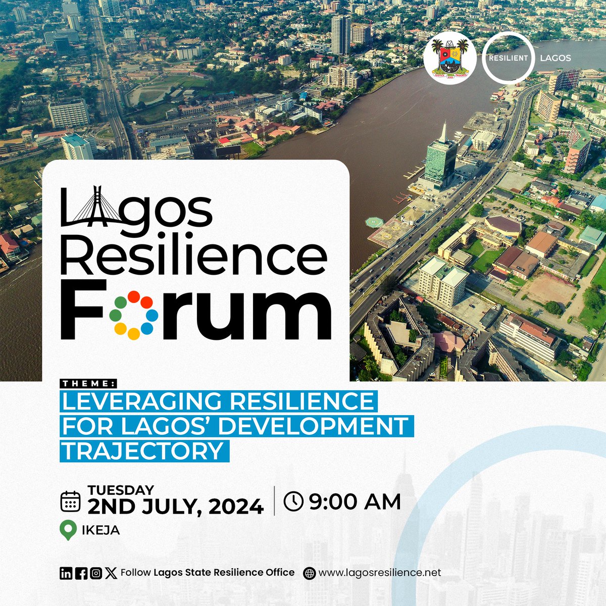 Lagos Resilience Forum! 
Join virtually/physically July 2nd at 9 AM for discussions on sustainable urban growth with industry leaders. 

Register: forms.gle/f1YC5BM6yy15D3…
#LASRO #LRF2024 #LagosResilienceForum