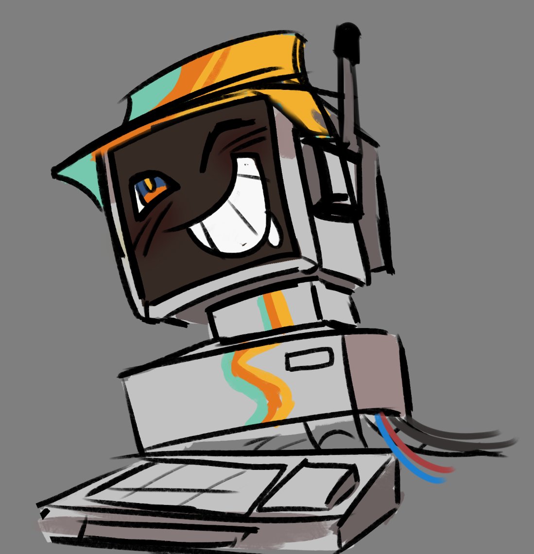 nothiingornerf's tweet photo. something brewing (freak computer) https://t.co/mn58uKE3nd