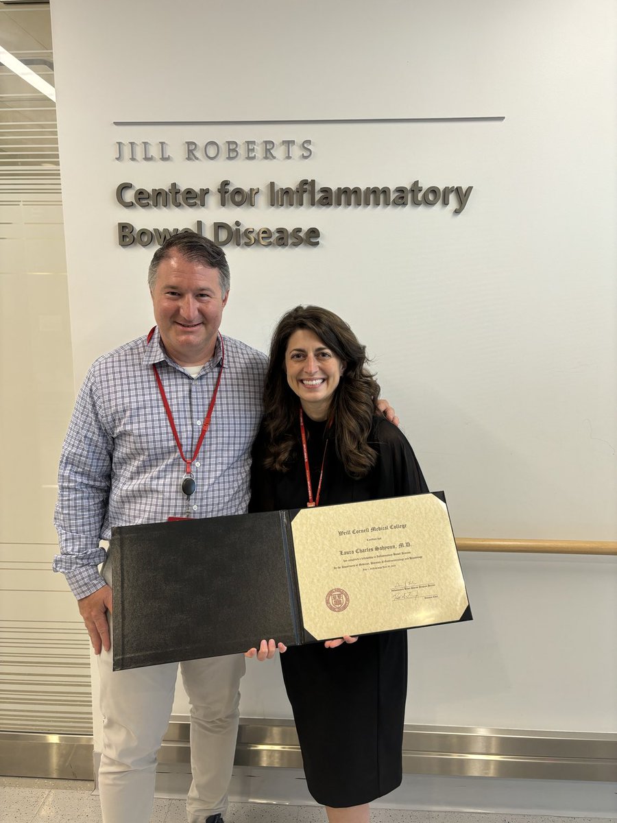 Weill Cornell Medicine IBD (@wcm_ibd) on Twitter photo Congrats to our outstanding superstar advanced #IBD fellowship graduate Dr. <a href="/L_Sahyoun/">Laura C Sahyoun, MD</a>. We are privileged to continue to work with you as faculty! <a href="/WCM_GI/">Weill Cornell Medicine GI & Hepatology</a> <a href="/Dana_Lukin/">Dana Lukin MD, PhD</a> <a href="/RandyLongman/">Randy Longman</a> Congrats to our outstanding superstar advanced #IBD fellowship graduate Dr. <a href="/L_Sahyoun/">Laura C Sahyoun, MD</a>. We are privileged to continue to work with you as faculty! <a href="/WCM_GI/">Weill Cornell Medicine GI & Hepatology</a> <a href="/Dana_Lukin/">Dana Lukin MD, PhD</a> <a href="/RandyLongman/">Randy Longman</a>