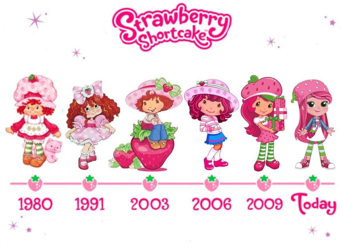 strawberry shortcake throughout the years