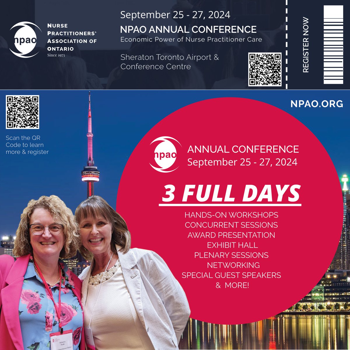 NPAOntario's tweet image. Join us for the NPAO 2024 Annual Conference!
Sept 25-27, 2024
Sheraton Toronto Airport Hotel &amp;amp; Conference Centre, #Toronto.
Hands-on #workshops | #Concurrentsessions | #ExploreExhibits | #NetworkingOpportunities | #SpecialGuestSpeakers

Don&apos;t miss out npao.org/.../npao-2024-…