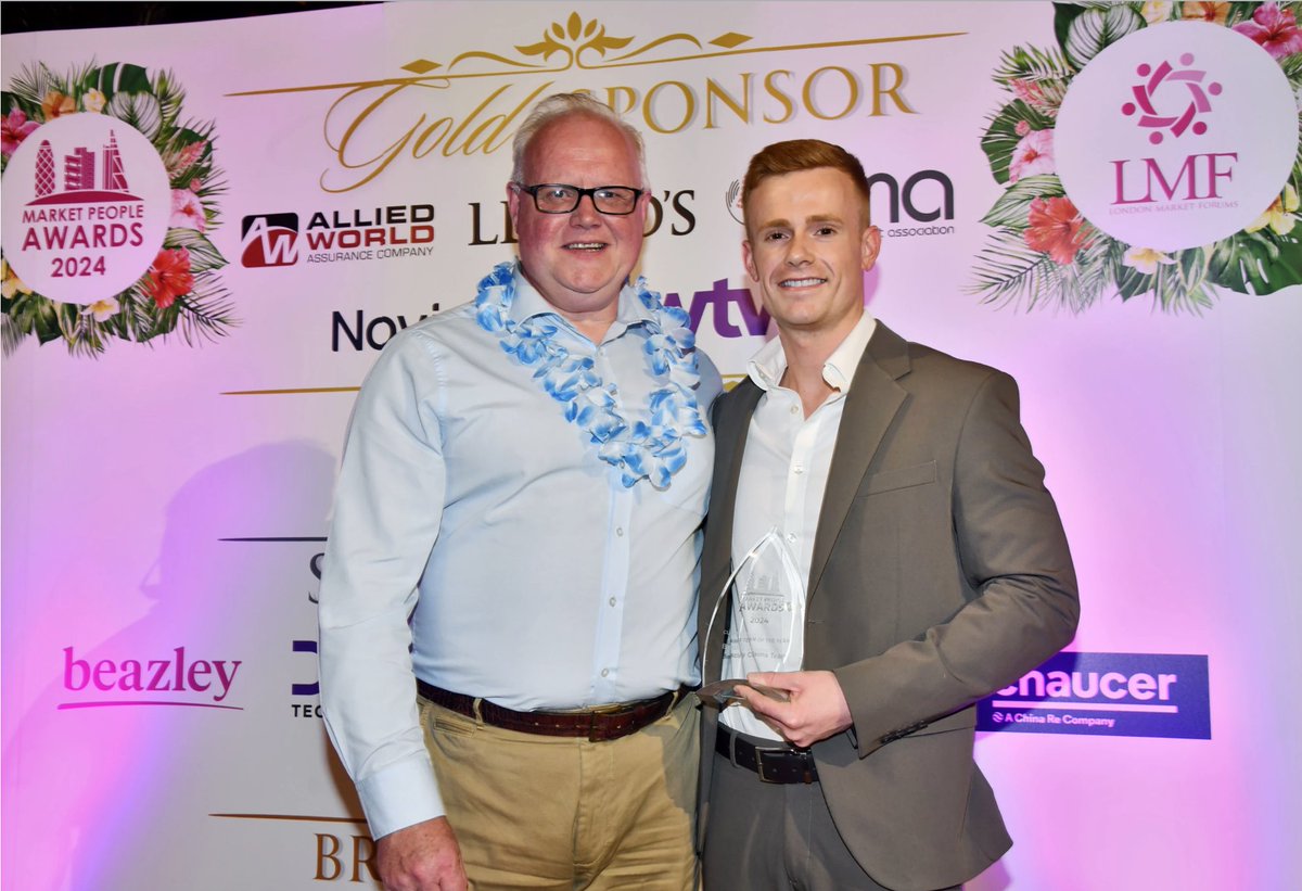 BeazleyGroup's tweet image. Beazley Claims Team honored as &apos;Claims Team of the Year&apos; at the LMF - London Market Forums 2024 Market People Awards. A moment of pride captured as Joe Clayton accepts the award. 

#insurance #lmforums #Beazley