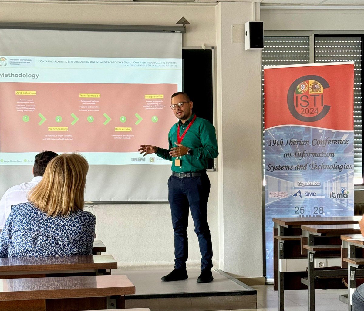 UTMManabi's tweet photo. El Dr. Jorge Párraga, docente de la Facultad de Ciencias Infomáticas, participó en el 19no Congreso Ibérico sobre Sistemas de Información y Tecnologías realizado en Salamanca, España.

1/2 https://t.co/imChY39Wyp