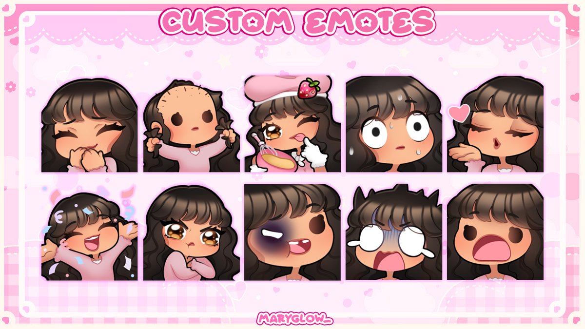 maryglow_'s tweet photo. Static emotes for @milakillz thank u so much 🩷 https://t.co/8ABhxpjYhJ