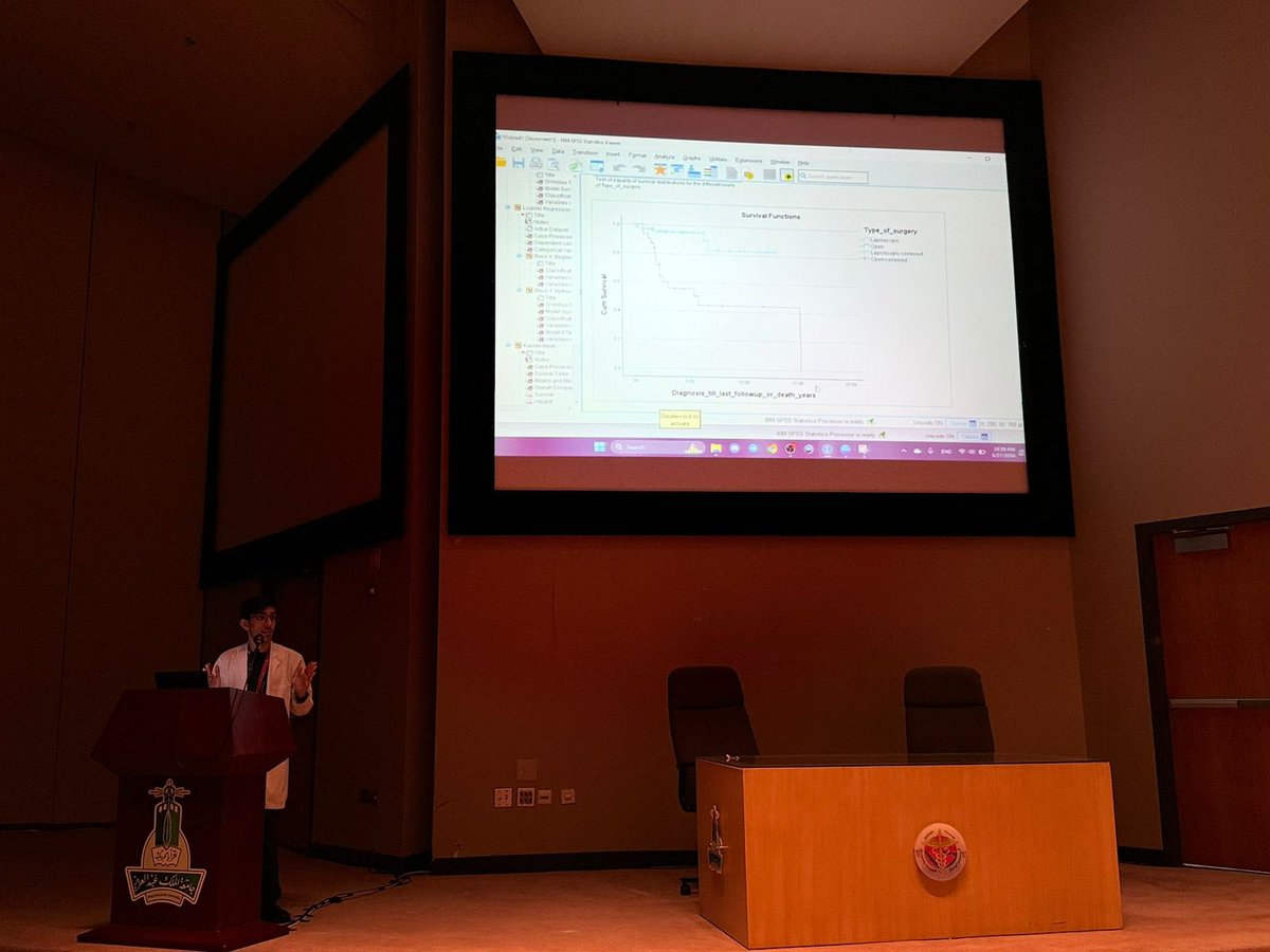 Research__PC's tweet photo. @aziz_forever What a fantastic first week of #RSS24!
Day 5 was a highlight, with part 2 of our SPSS workshop given by Dr. Hussain Alkhalifah - an incredibly informative and engaging session. https://t.co/tswYxxb5O1