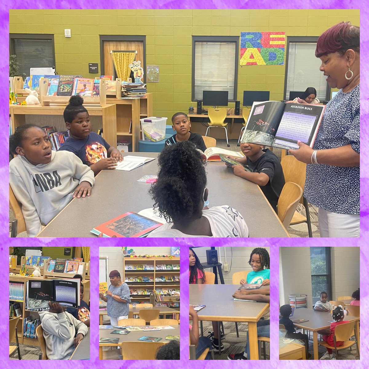 LiteracTcher's tweet image. Wednesday I had the joy of walking into the media center @OxmoorV &amp;amp; saw Mrs. Ishman, media specialist, allowing Ss to choose books, engage in an inquiry walk,&amp;amp; share why they chose that book. Amazing discourse👏🏽📚😊#booksinthehandsofstudents
@BhamCitySchools