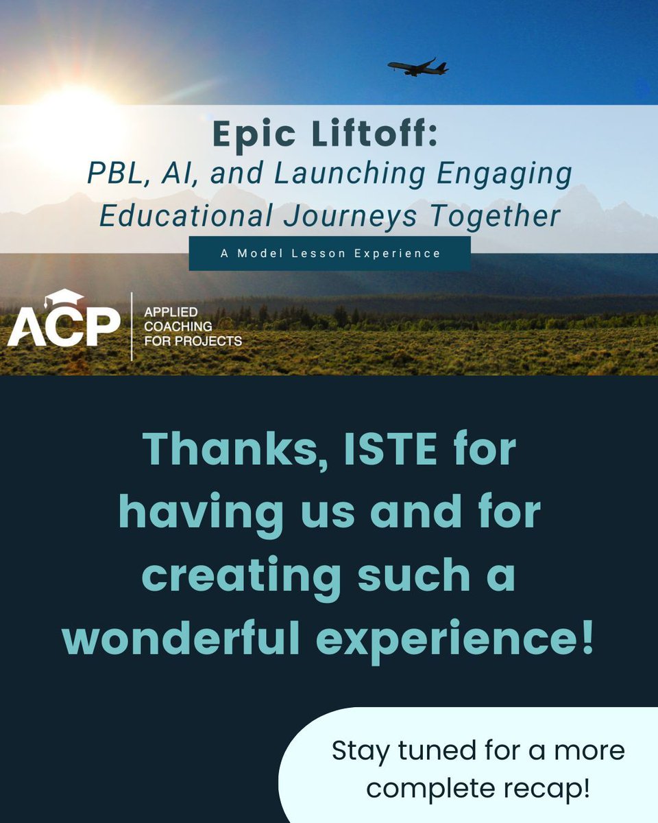 Applied Coaching (@appliedcoaching) on Twitter photo More from our experience at #ISTELive! Swipe through to see the highlights that lit up our experience. What’s your favorite part of ISTE Live? Let us know in the replies! 👇💬
(2/2)
#PBL #AI @yongzhaoed @richedtech @isteofficial <a href="/RCulatta/">Richard Culatta</a> More from our experience at #ISTELive! Swipe through to see the highlights that lit up our experience. What’s your favorite part of ISTE Live? Let us know in the replies! 👇💬
(2/2)
#PBL #AI @yongzhaoed @richedtech @isteofficial <a href="/RCulatta/">Richard Culatta</a>