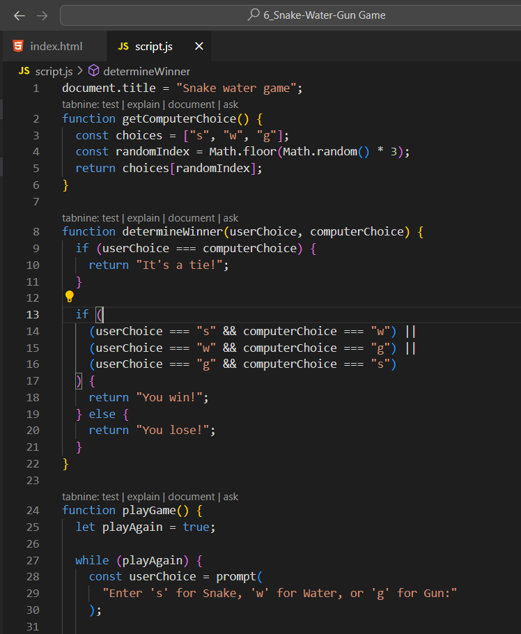 dev_ajay_87's tweet photo. Have some fun 😀 
let's try out this game  "Snake-Water-Gun Game"

#js #snakewatergun #game #webdeveloper 
Source Code🔗: https://t.co/A7LXDsxfEc https://t.co/JecuSO16rp