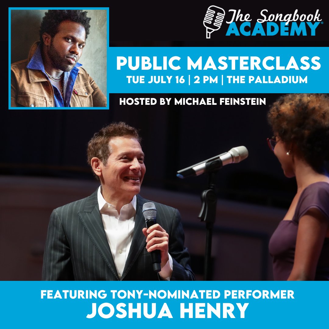 Allied Solutions Center for the Performing Arts (@cpapresents) on Twitter photo <a href="/SongbookAcademy/">Songbook Academy</a> recently announced that <a href="/joshuahenry20/">Joshua Henry</a> will join <a href="/MichaelFeinstei/">Michael Feinstein</a> to critique 10 randomly selected finalists at this year's Public Masterclass!
Free tickets are available at TheSongbook.org/Masterclass24. <a href="/SongbookAcademy/">Songbook Academy</a> recently announced that <a href="/joshuahenry20/">Joshua Henry</a> will join <a href="/MichaelFeinstei/">Michael Feinstein</a> to critique 10 randomly selected finalists at this year's Public Masterclass!
Free tickets are available at TheSongbook.org/Masterclass24.
