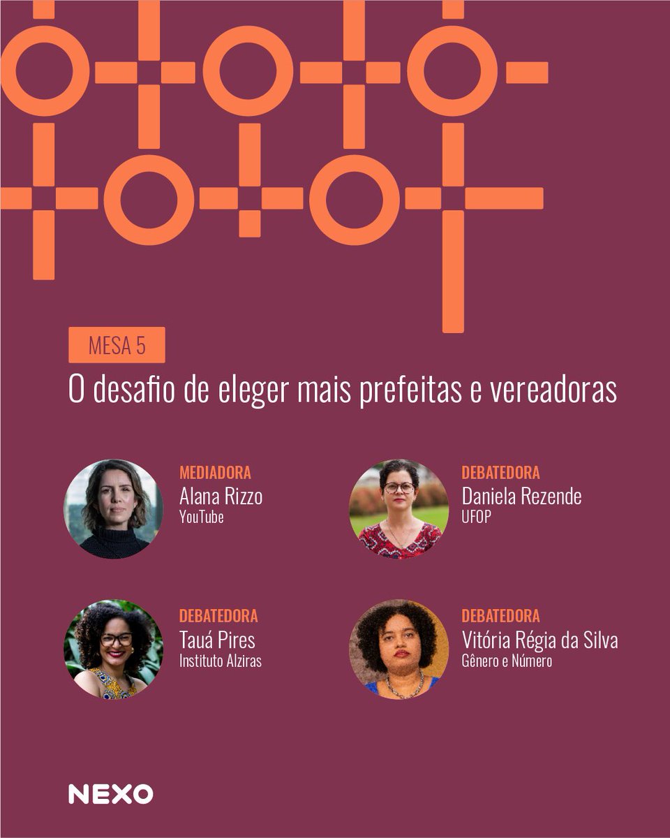 vicky_regia's tweet photo. Começa agora, às 17h, a mesa “O desafio de eleger mais prefeitas e vereadoras”, organizado pelo @NexoJornal como parte do evento “O que pode um município".

Tenho o prazer de participar desse encontro ao lado de mulheres incríveis.

Acompanhe: https://t.co/GBdV8Z2vdy https://t.co/dzCxYYCAhi