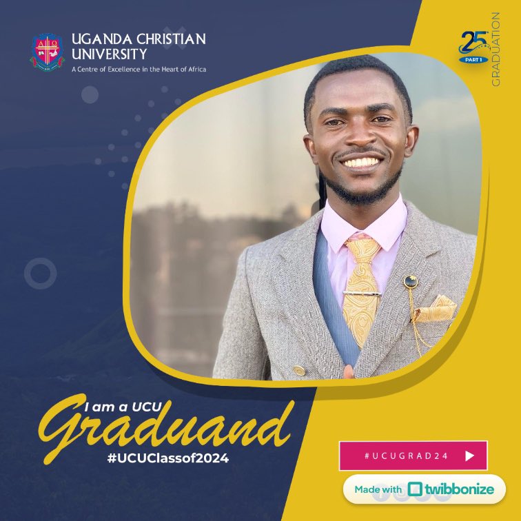 Greetings twitter family <a href="/DaudiKabanda/">Daudi Kabanda</a> <a href="/mkainerugaba/">Muhoozi Kainerugaba</a> <a href="/GenWamala/">General Edward Katumba Wamala</a> , I am delighted to say Ebenezer thus far the Lord has brought me.I will be graduating with a bachelor degree of science in civil and environmental engineering at UCU on 5th July 2024🎉