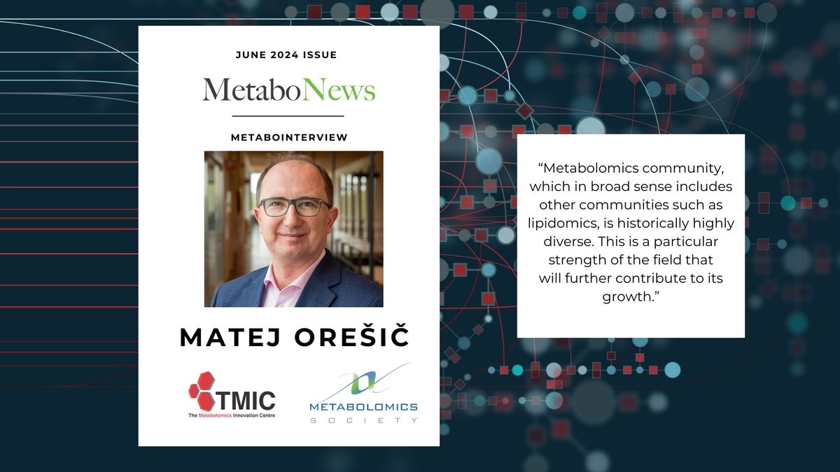 TMIC_Canada's tweet photo. Check out what Dr. Matej Oresic says about Metabolomics in his #MetaboInterview found in the latest #MetaboNews June issue.
@matejoresic
@orebrouni
@UniTurku
https://t.co/fr7dnTQnij
Exploring #metabolomics, #lipidomics & #exposomics in biomedical research & systems medicine. https://t.co/8d75TWvSxP