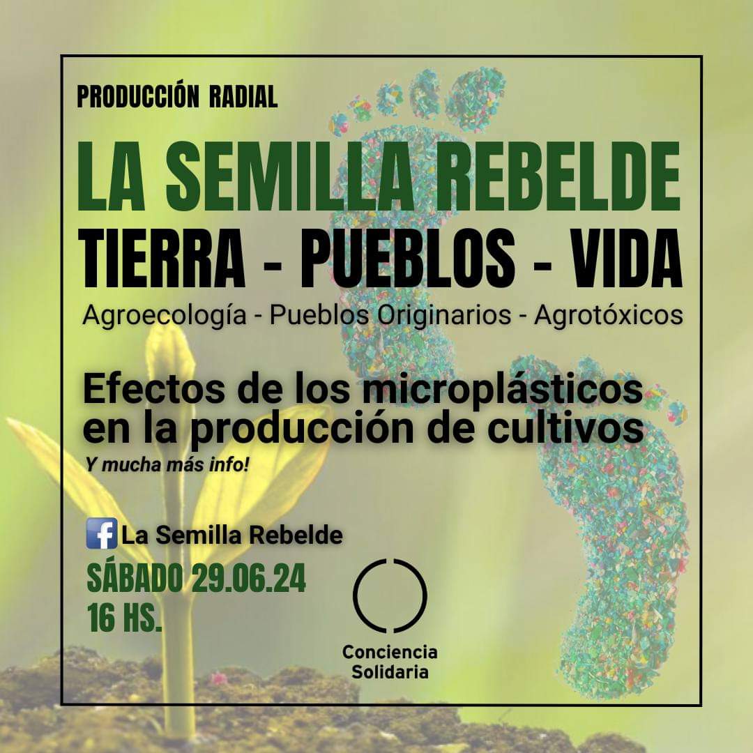 ConSol_ONG's tweet photo. 🖥#LaSemillaRebelde
Sábado 29.06 - 16hs
Transmisión: https://t.co/JjJHGwrUmM
#MEDIOAMBIENTE #DERECHOSHUMANOS #PueblosOriginarios #Salud #Agroecología #Veganismo #AlimentaciónEvolutiva
#ColaboraciónEntreReinos #Agrotóxicos #Transgénicos #NoMonsanto
#ConcienciaSolidariaONG https://t.co/Ihm6RffDhV