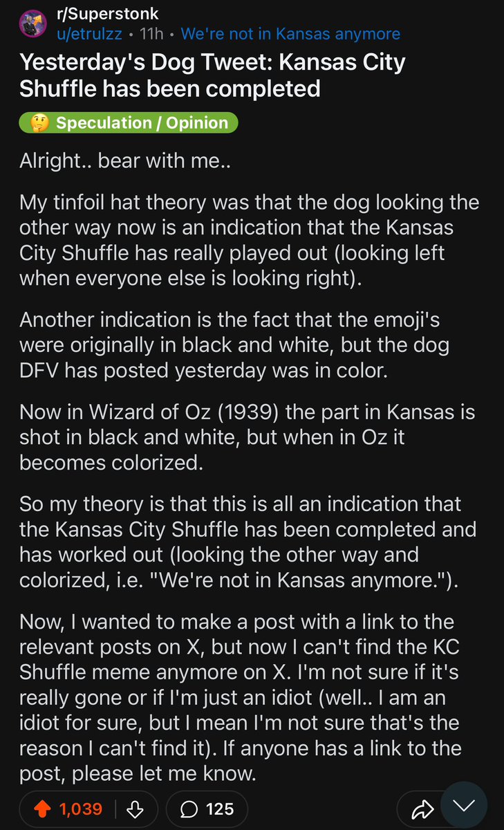 0x_Mattt's tweet image. Big if true $GME 

Kansas City Shuffle complete?