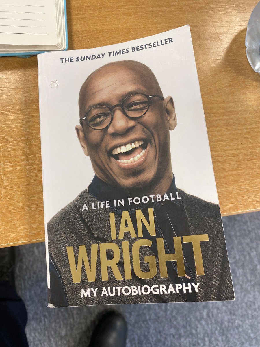 What a cracking book. two thirds through the story of <a href="/IanWright0/">Ian Wright</a> - laughter and tears with a big helping of football 10/10
