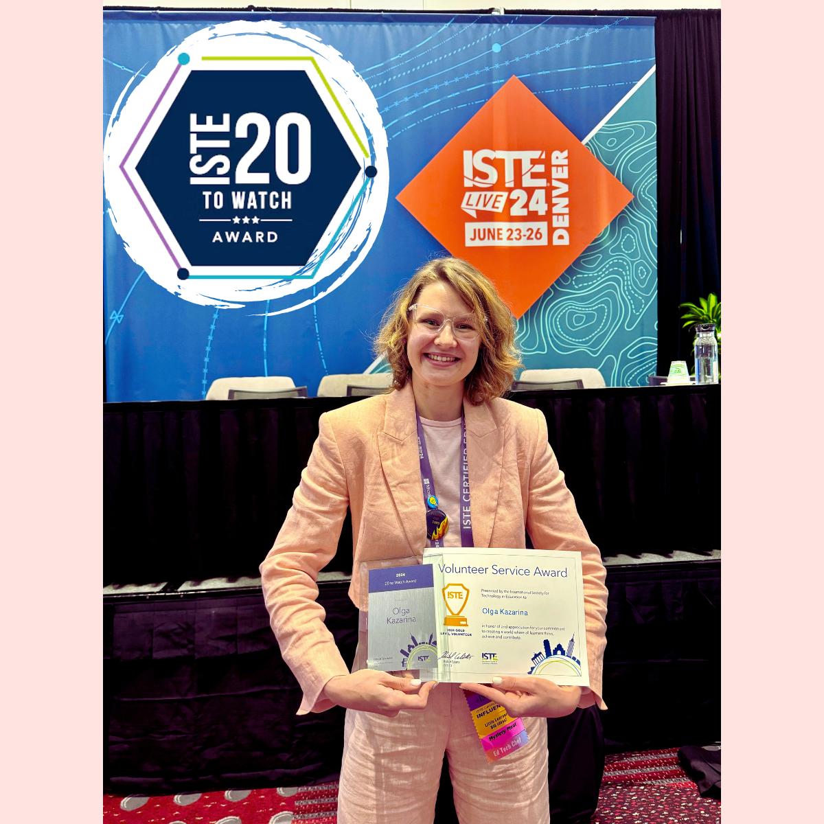 GEG Hispanoamérica (@geghispano) on Twitter photo Felicitamos a <a href="/pzamoraats/">Perla Zamora</a> y <a href="/olga_edtech/">Olga</a> , #GoogleChampions de LATAM, quienes recibieron el premio "ISTE 20 to Watch Award" en #ISTELive24 🏆. Este premio reconoce a 20 educadores prometedores que ya están marcando la diferencia a través de su trabajo. #GEGHispanoamerica Felicitamos a <a href="/pzamoraats/">Perla Zamora</a> y <a href="/olga_edtech/">Olga</a> , #GoogleChampions de LATAM, quienes recibieron el premio "ISTE 20 to Watch Award" en #ISTELive24 🏆. Este premio reconoce a 20 educadores prometedores que ya están marcando la diferencia a través de su trabajo. #GEGHispanoamerica