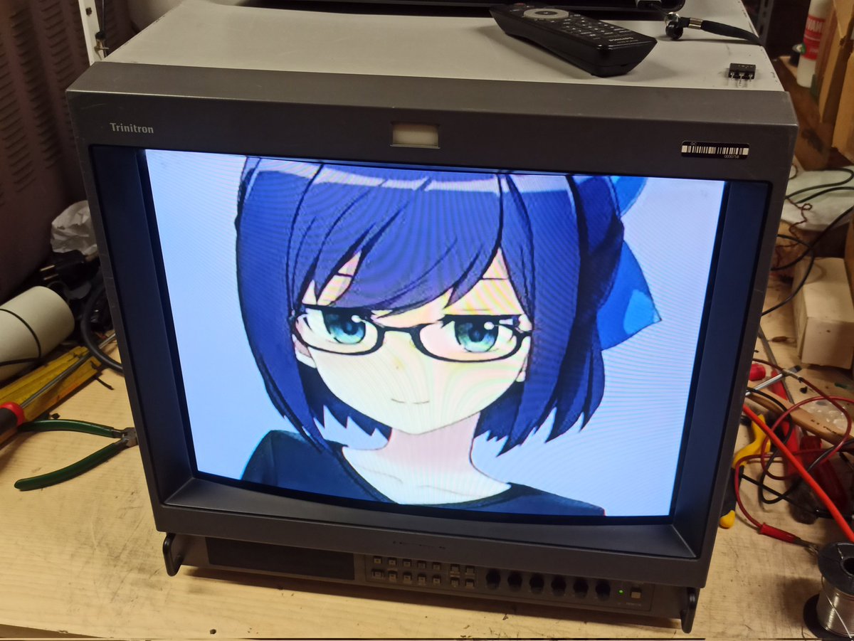 telewaifus's tweet photo. Sony PVM-20M2E - 2001
@achan_UGA - Hololive

#絵ーちゃん https://t.co/YcJjfrZs2n