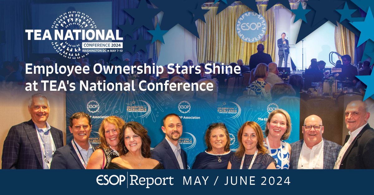 The latest ESOP Report is out! Read about The <a href="/ESOPAssociation/">The ESOP Association</a>'s  National Conference, what private equity gets right/wrong about employee ownership, national award winners and scholarships, and much more! assets-tea.s3.us-east-2.amazonaws.com/assets/public/…