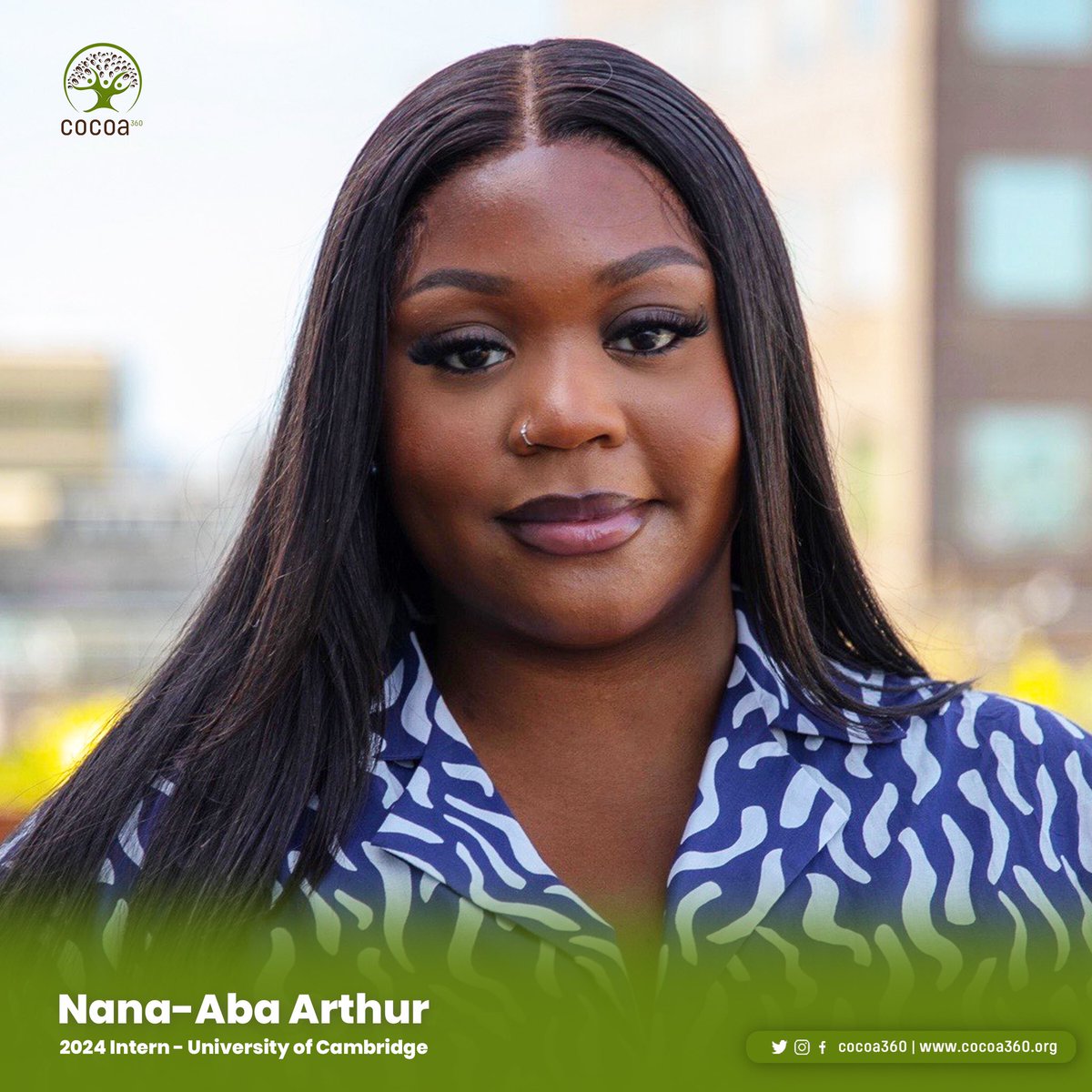 cocoa360_'s tweet photo. Meet Nana-Aba Arthur, our new Communications &amp; Development Intern from the University of Cambridge. She is passionate undergraduate interested in political and African philosophy. Nana joins the Cocoa360 team  to help empower students at our all girls school   and learn. https://t.co/CO9FFeytzw