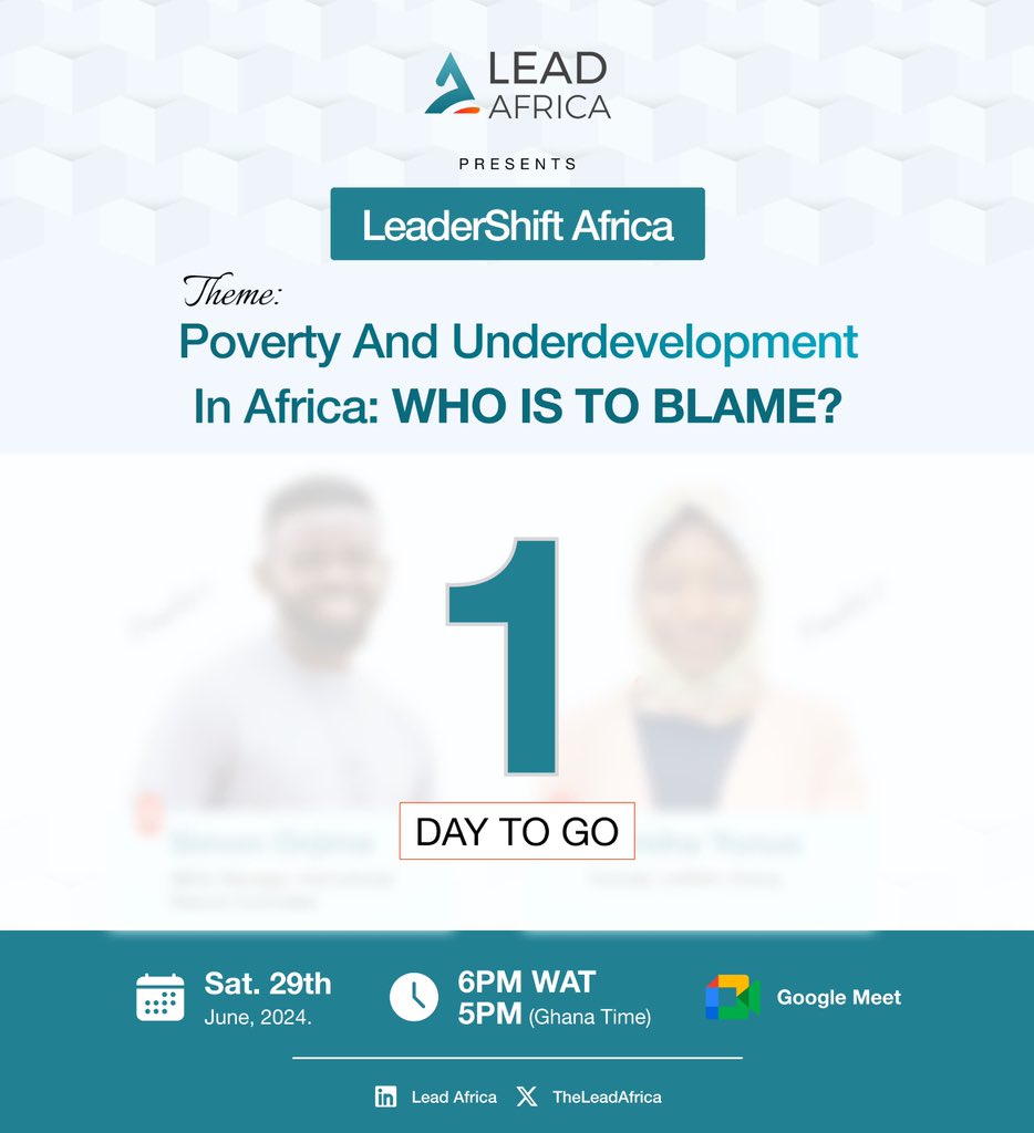 TheLeadAfrica's tweet photo. The event holds tomorrow. Plan to attend.
.
.
.
You can still register for the program via this link https://t.co/bqlp0NRX2L. I would be expecting you😊 https://t.co/iWe7aKvk9t