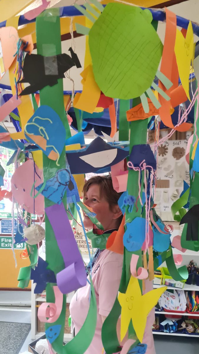 Immersive paper sculpture’The Seaside’ by our reception children.