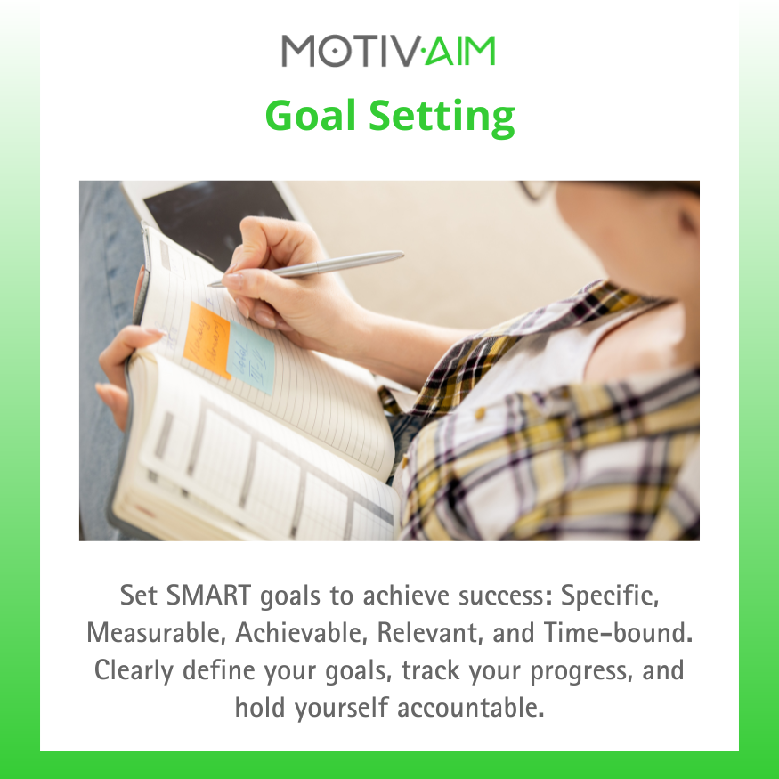 Motivaim's tweet photo. Set SMART Goals for Success!  Specific, Measurable, Achievable, Relevant, and Time-bound.  Clearly define your goals, track your progress, and hold yourself accountable. #GoalSettingTips #Motivation #Motivaim #Leadership #Success https://t.co/0guBIlXBPy